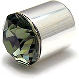 [ジュエリーハナゾノ] 穴を開けない へそピアス ピロー ブラックダイヤモンド シルバー 10mm 貼るだけ へそピアス ノンホール へそピ 両面テープ ノンピアス ベリーダンス フェイク