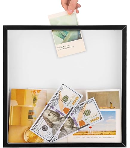 FramePro Ticket Shadow Box - Top Loading Display Case 11x14 Wit Voor Tickets, Beer Caps En Herinneringen