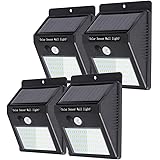 Lifeholder 40LED ソーラーライト 人感センサーライト 太陽光発電 屋外照明 玄関 軒先 駐車場 大活躍 防水 防犯ライト 両面テープ付き 取付簡単 4個セット
