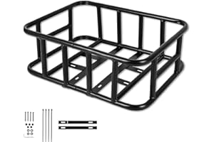 COBIVI 自転車リアバスケット うしろ用バスケット 自転車用バスケット 後ろ固定式 大容量 簡単取り付け 通勤