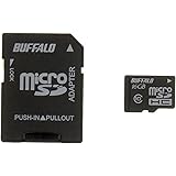バッファロー BUFFALO Class10 microSDHCカード SD変換アダプター 16GB RMSD-16GC10AB