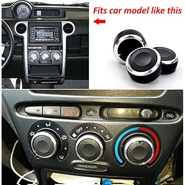 Amazon 3ピース車の交換 用トヨタfuncargo プロボックススイッチノブノブヒーター熱気候制御ボタンダイヤルフレームa C空気詐欺カバー インテリアパネル 車 バイク