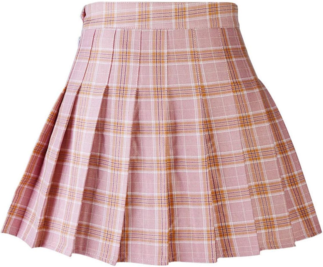 High Waist Plaid Mini Skirt 