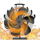 ストーブファン 6つブレード 薪ストーブファン peipai エコファン エコストーブファン 熱炉ファン 暖炉用ファン 電源不要 静音 省エネ ストーブファンヒーター 薪ストーブ/暖炉用品 スチール製 熱供給用品 暖房用 防寒対策 空気循環 ブラック