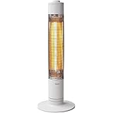 [山善] グラファイト ヒーター 超速暖 日本製ヒーター管採用 出力2段階切換 (900W/450W) 首振り機能付 ホワイト DCTS-A092(W)