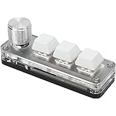 Mini 3 Key Keypad One Hand Mechanical Gaming Keyboard White DIY Programmable Mechanical Keyboard Type C to USB Interface RGB 