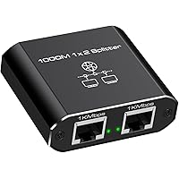 【Amazon.co.jp 限定】LAN 2出力 分配器 SP918 1000Mbps 二股 RJ45 1入力2出力 スプリッター 高速 PC ルーター ス イーサネット 分配機 Splitter 素早く データー伝送 PS5 PS4 対応 PC ル