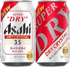 アサヒ　スーパードライ ドライクリスタル アサヒ ビール 生ビール 350ml×24本