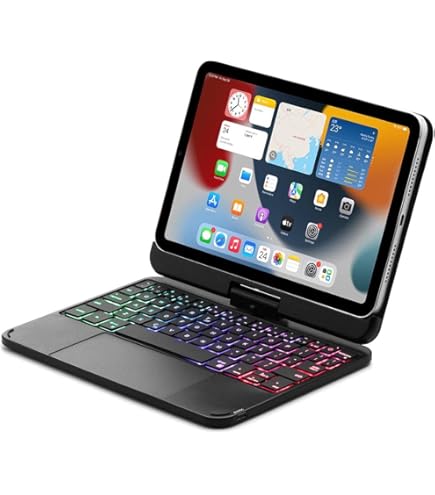 Amazon.co.jp: iPad mini6 キーボードケース 360度回転 トラックパッド  