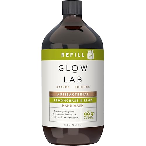 Glow Lab Lemongrass and Lime Anti-Bacterial Hand Wash Refill 900 ml
