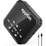 eppfun AK3046C Bluetooth 5.2 aptX-Adaptive トランスミッター レシーバー aptX/aptX LL/aptX HD 対応 ハンズフリー 通話対応 2台同時接続 低遅延 小型 ブルートゥース 受信機 送信機