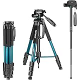 Neewer Portable 70 inches/177 Centimeters Aluminum Alloy Camera Tripod Monopod with 3-Way Swivel Pan Head,Bag for DSLR Camera