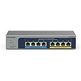 【正規品】 ネットギア NETGEAR スイッチングハブ 8ポート 2.5G PoE+ (230W) 金属筐体 静音ファンレス リミテッドライフタイムハードウェア保証 アンマネージプラス MS108EUP-100JPS