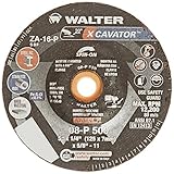 Walter Surface Technologies 08P500 Xcavator Ultra Aggressive Grinding Wheel, Type 27, Threaded Hole,