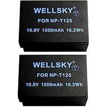 Amazon | WELLSKY NP-T125 1500mAh 2個 互換バッテリー [ 純正充電器で 