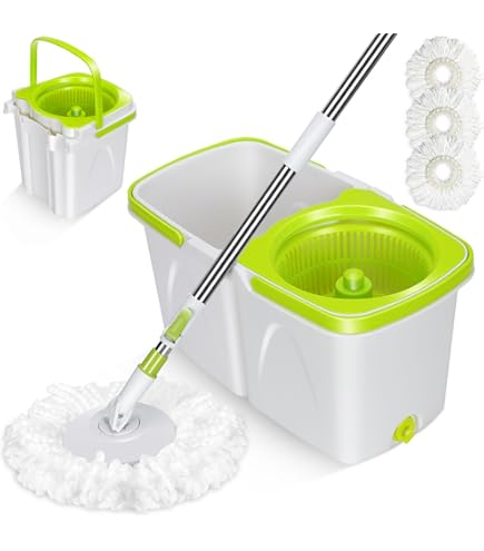 回転モップ 3個セット　定価の半額以下！！ Amazon｜simplus 回転モップクリーナー 電動モップ 3種替え