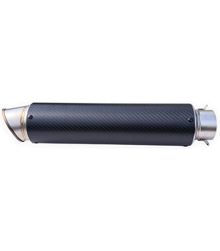 Amazon | 汎用! ステンレス 60.5MM サイレンサー マフラー (チタン焼き