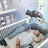 ocamo 185 cmベビーベッドバンパー縄目crocodilian Plush Nursery Cradle Decor新生児ギフト枕クッションジュニアベッドスリープバンパー