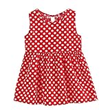 DIAMONDOキッズ子供用ガールズノースリーブドットプリントドレス春夏ドレス