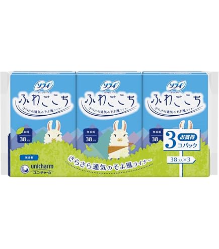 Amazon | ソフィ ふわごこち 無香料 38コ入×3個パック(unicharm Sofy