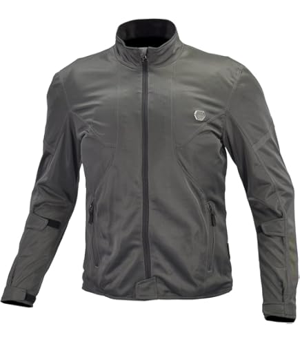 Amazon | [KOMINE] バイク用 ジャケット JK-166 ハーフレザーメッシュ