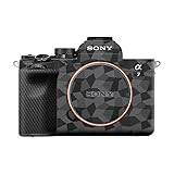 カメラ 保護レザーフィルム カメラ本体 保護フィルム Sony A7IV A7M4 A7 Mark IV カメラ 用 3M材料 ダークグレー・ジオメトリック