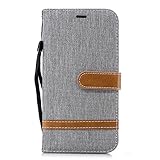 Lomogo iPhone 9ケース 手帳型 耐衝撃 レザーケース 財布型 カードポケット スタンド機能 マグネット式 アイフォン9 手帳型ケース カバー 人気 - LOBFE12746 グレー