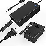 F1TP[PSE//強互換性]AC-PW20 AC電源アダプター＋PW20 DCカプラー(NP-FW50バッテリー互換のダミーバッテリー充電器)For Sony Alpha A7000 A6500 A6400 A6300 A6100 A6000 A5