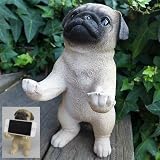 犬の置物 パグ ハグドック １４５２ＱＹＬ いぬ イヌ 動物 オーナメント ガーデン オブジェ 庭 雑貨 ガーデニング インテリア マスコット リア