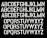 ミリタリー フォントステッカー 車 ステッカー バイク 白 各約縦2.0cm×約横1.0cm カッティングシート ステッカー