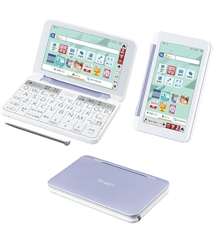 Amazon | シャープ PW-J1-V カラー電子辞書 Brain 中学生モデル  