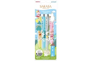 ゼブラ ジェルボールペン ゲルインキ サラサクリップ 0.5mm ムーミン柄 限定 4本セット 黒インク JJ29-MM2-4C