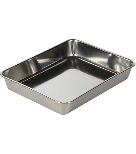 ステンレス製長方形バット4枚セット Amazon | ステンレスバット4枚 蓋・アミ・揚げ物トング・ハンドトング