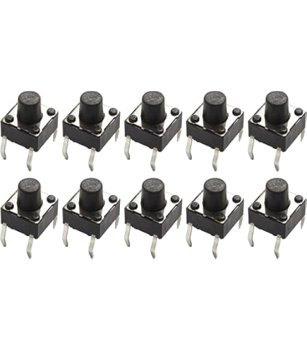 Amazon | アルプス電気 6mm角タクトスイッチ(ステム高さ:4.3mm