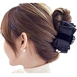 Amazon 幅広 髪飾り ヘアクリップ バンスクリップ 大きめ サテン ヘアアクセサリー 髪飾り ヘアクリップ 人気 髪留め バレッタ クリップ 通販