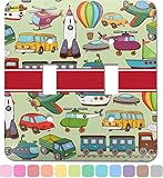 ヴィンテージTransportationライトスイッチカバー( 2 Toggleプレート) ( Personalized )