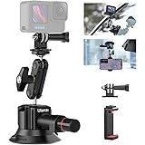 Ulanzi SC-01 吸盤マウント 車載マウント GoPro Insta360 DJI カメラ用 360°回転 アルミ合金製 車載ホルダー 車載用車外フロント フロント・リア・サイドのガラスに吸着でき 取り付け簡単 耐荷重1kg GoPro Ma