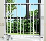 ALLAIBB 窓用フェンス ベビーゲート 窓枠 突っ張り 防止落下 ホワイト size 143-206cm