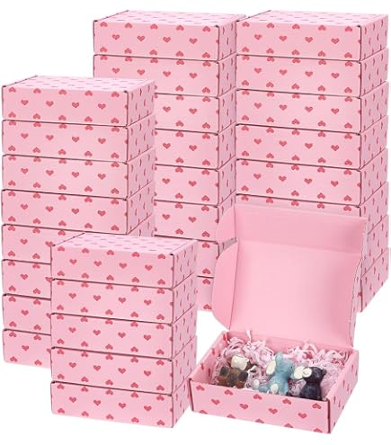Amazon.co.jp: Lmuzeのかわいいピンクの配送ボックス - 4x4x2インチ