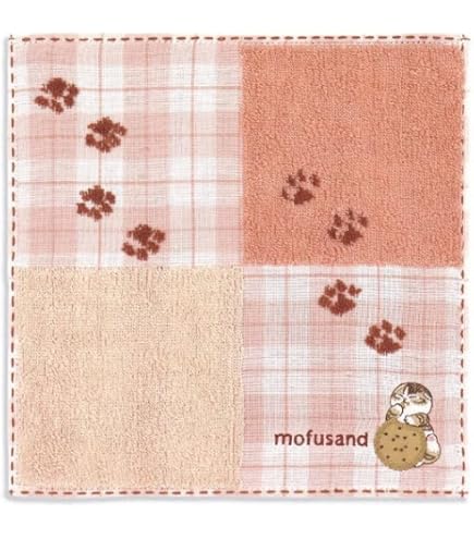 Amazon｜mofusand サメにゃん タオルハンカチ ブルー 猫 可愛い ガーゼ
