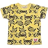 【本体綿100％】2017年 夏物 ZOOMIC ズーミック 天竺 キャラクター 総柄プリント 半袖Ｔシャツ イエロー◇90cm
