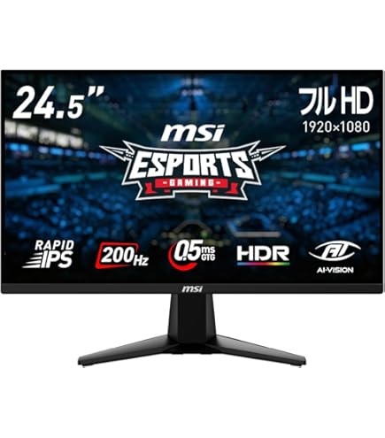 Amazon.co.jp: MSI MAG251RX 25インチ ゲーミングモニター 1920×1080 