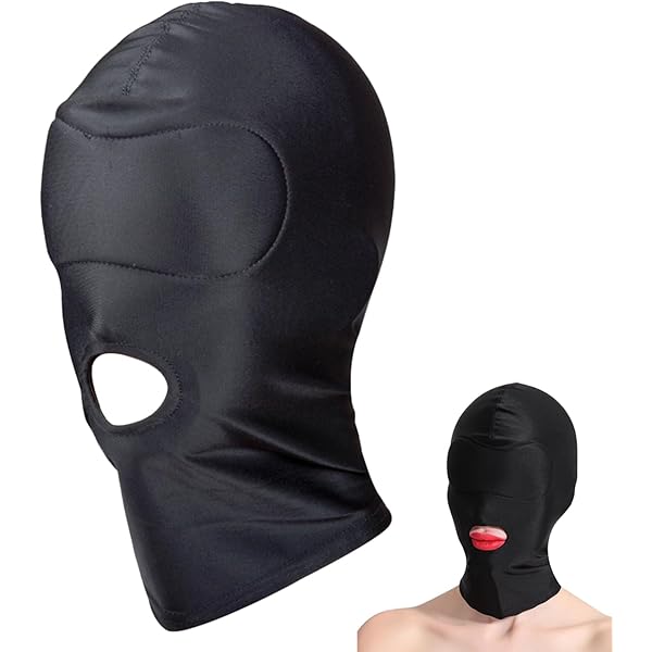 Amazon.co.jp: 視界ゼロ! 全頭マスク レザーマスク ブラック フロント