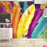 Sproud ヨーロッパの近代的なスタイルの 3 D 壁紙 3 D 色のぼかしのデザインの壁画のテレビの背景美しい羽毛 3D Papel De Parede 250 Cmx 175 Cm
