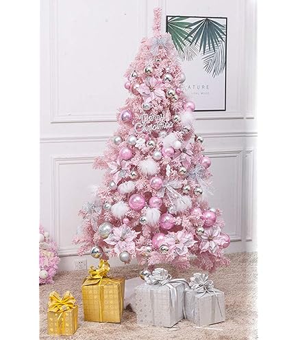Amazon | クリスマスツリー 卓上 ピンクスノーツリー クリスマス