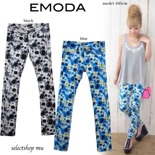 エモダ Emoda のパンツ 柄 花柄 素材 ブル レディース 商品番号 B00dtam00q の通販アイテム詳細