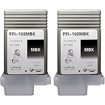 Amazon.co.jp: 3年保証 PFI-102 MBK 130ml 互換 インクタンク インク