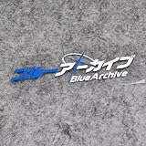 ブルーアーカイブ 車ステッカー 反射ステッカーシール 英語 日本語 フラグ 七色 青 白 黒 車貼 ゲーム かっこいい シール 壁紙 DIY 装飾 防水ステッカー コスプレ小道具 プレゼント (英語-青+黒,20*6cm)