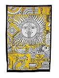 寮装飾壁HangingヒッピータペストリーボヘミアンインディアンSun Moon Star曼荼羅
