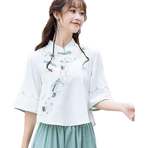 【新品未使用】チャイナ服　ブラウス　可愛い　中国風 Amazon.co.jp: [YAZHUE] チャイナー服 レディース チャイ